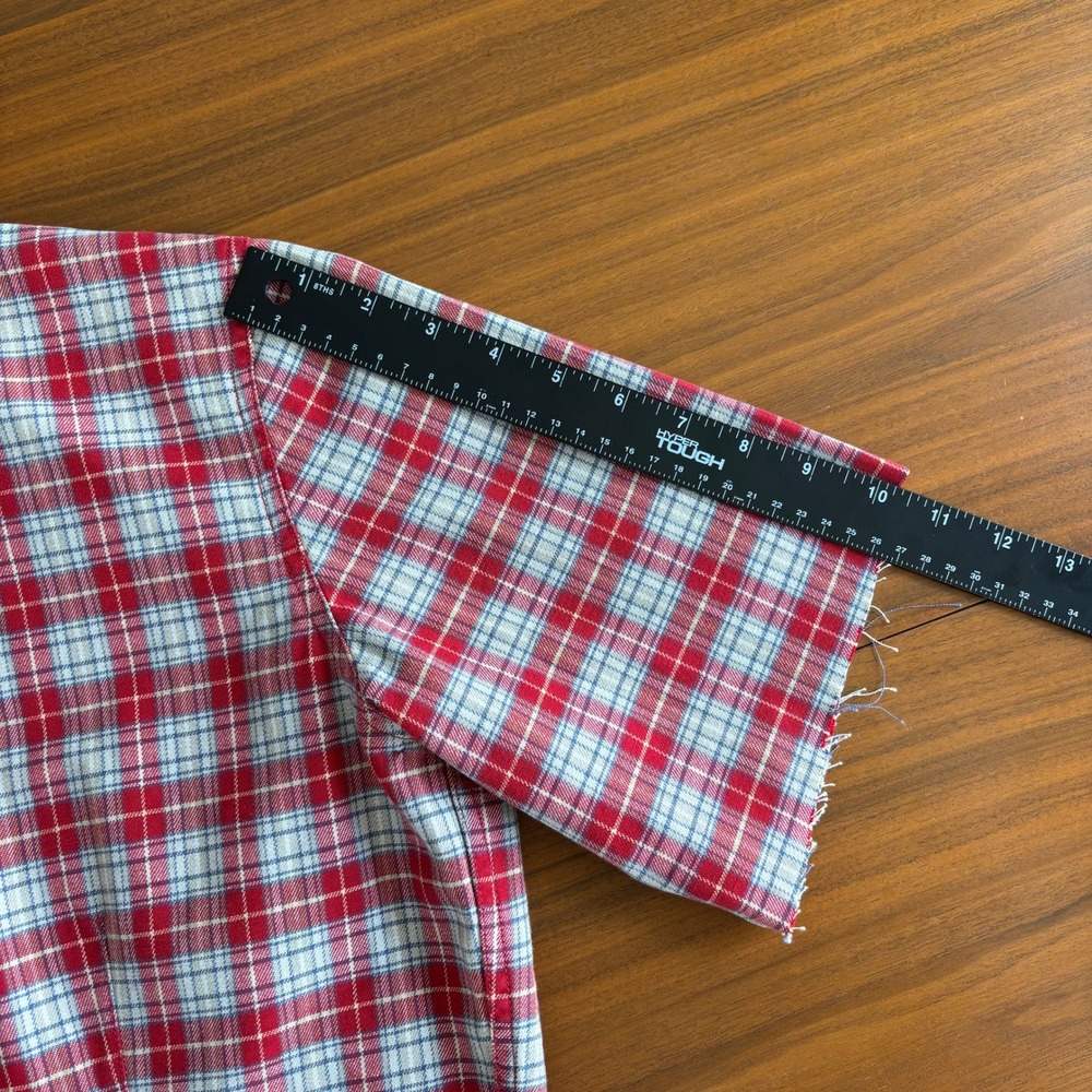 90s Vintage Liz Claiborne Top M Lizwear Cotton Plaid Western Cowgirl Grunge - Picture 12 of 15